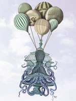 Octopus Cage and Balloons Fine Art Print