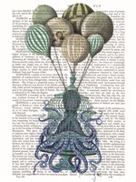 Octopus Cage and Balloons Fine Art Print