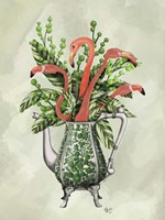 Vase Of Flamingos Fine Art Print