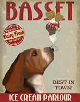 Basset Hound Ice Cream Fine Art Print