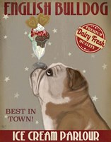 English Bulldog Ice Cream Fine Art Print