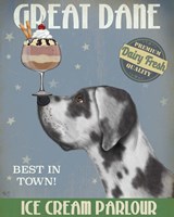 Great Dane, Harlequin, Ice Cream Fine Art Print