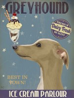 Greyhound, Tan, Ice Cream Fine Art Print