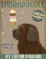 Labradoodle, Brown, Ice Cream Fine Art Print