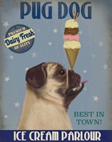 Pug, Fawn, Ice Cream Fine Art Print