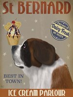 St Bernard Ice Cream Fine Art Print