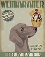 Weimaraner Ice Cream Fine Art Print