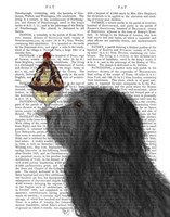 Labradoodle, Black, Ice Cream Fine Art Print