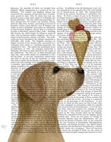 Yellow Labrador Ice Cream Fine Art Print