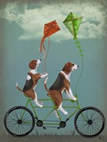 Beagle Tandem Fine Art Print