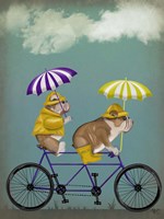 English Bulldog Tandem Fine Art Print