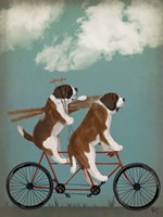 St Bernard Tandem Fine Art Print