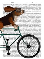 Basset Hound on Bicycle Fine Art Print