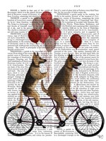 German Shepherd Tandem Fine Art Print