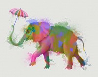 Rainbow Splash Elephant Fine Art Print