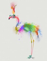 Rainbow Splash Flamingo 1 Fine Art Print