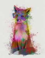 Rainbow Splash Fox 1 Fine Art Print