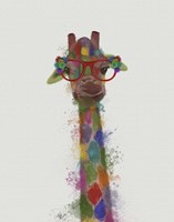 Rainbow Splash Giraffe 3 Fine Art Print