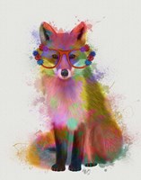 Rainbow Splash Fox 2 Fine Art Print