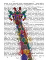 Rainbow Splash Giraffe 1 Fine Art Print