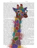 Rainbow Splash Giraffe 2 Fine Art Print