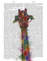 Rainbow Splash Giraffe 3 Fine Art Print