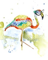 Smarty-Pants Flamingo Fine Art Print