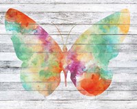 Wings on Wood I Framed Print