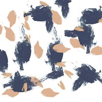 Blueberry & Peach Strokes I Framed Print