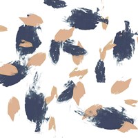 Blueberry & Peach Strokes II Framed Print