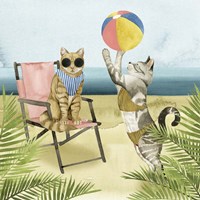 Coastal Kitties I Fine Art Print