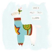 Fa-la-la-la Llama IV Framed Print