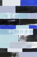 Black & Blue Bricks II Fine Art Print