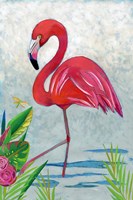 Vivid Flamingo I Framed Print