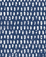 Mark Making Tile Pattern V Dark Blue Crop Fine Art Print