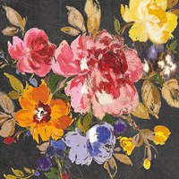 Summer Garden II Black Fine Art Print