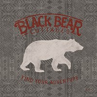 Soft Lodge I Dark with Red Framed Print