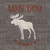 Soft Lodge IV Dark with Red Fine Art Print