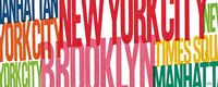 New York City Life Words Fine Art Print