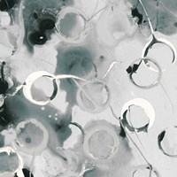 Teal Spatter III Fine Art Print