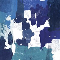 Block Paint I Blue Fine Art Print