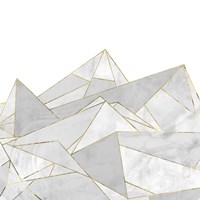 Marbled Geo Mountains I Fine Art Print