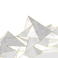 Marbled Geo Mountains II Fine Art Print