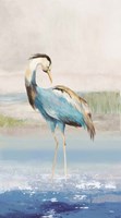 Heron on the Beach I Fine Art Print