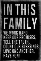 Family Rules Chalkboard Fine Art Print