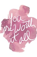 Watercoulours Pink Type I Framed Print