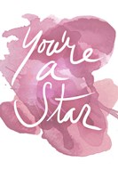 Watercoulours Pink Type V Framed Print