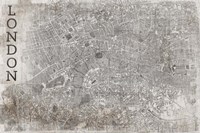 Map London White Fine Art Print