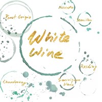 White Wine Gold Framed Print