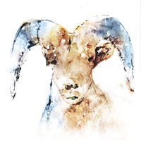 Watercolour Ram Fine Art Print